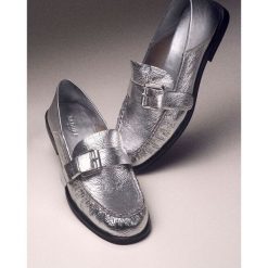 Mokasyny Badura. Szare mokasyny damskie Badura. Za 239.99 zł.