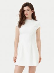 BARDOT Sukienka koktajlowa 59329DB Biały Regular Fit. Białe sukienki damskie BARDOT, bez wzorów, z syntetyku, wizytowe, bez kołnierzyka, bez ramiączek. Za 399.99 zł.