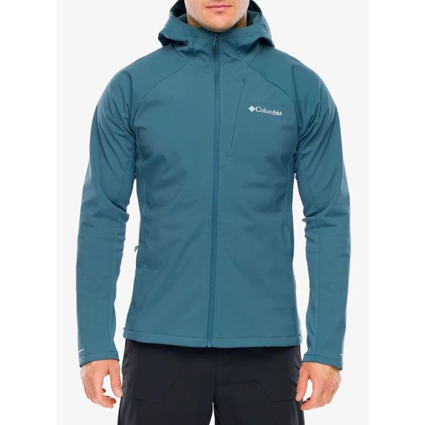Kurtka softshell męska Columbia Trailborne Softshell. Niebieskie kurtki softshell damskie Columbia, m, bez wzorów, z softshellu, bez kaptura. Za 593.99 zł.