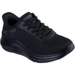 Buty sportowe damskie Skechers Bobs Sparrow Flex Too You. Czarne buty sportowe na co dzień damskie Skechers, bez wzorów, z materiału. Za 390.00 zł.