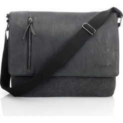 Torba męska na ramię czarna SP-06-BL. Czarne torby męskie na ramię Harold's, bez wzorów, z materiału, na ramię. Za 159.99 zł.