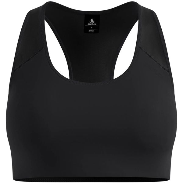 Biustonosz sportowy damski Odlo MEDIUM SUPPORT Sport bra. Czarne biustonosze sportowe damskie Odlo, bez wzorów, z elastanu. Za 219.99 zł.