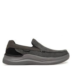 Półbuty Skechers. Czarne półbuty męskie Skechers, bez zapięcia. Za 289.99 zł.