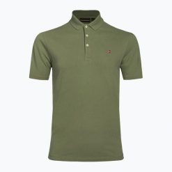 Koszulka polo męska Napapijri Ealis. Zielone koszulki polo męskie Napapijri, m, bez wzorów, bez ramiączek. Za 229.99 zł.