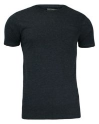 Ciemnoszary T-Shirt (Koszulka) z Kieszonką, Bez Nadruku - Brave Soul, Męski. Szare t-shirty męskie Brave Soul, na lato, l, bez wzorów, z bawełny, bez kołnierzyka. Za 45.00 zł.