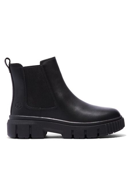 Timberland Sztyblety Greyfield Chelsea TB0A5ZCG0011 Czarny. Czarne botki damskie Timberland, ze skóry, bez obcasa, na płaskiej podeszwie, bez zapięcia. Za 509.99 zł.