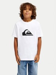 Quiksilver T-Shirt Ev Comp Logo EQBZT04897 Biały Regular Fit. Białe t-shirty chłopięce Quiksilver, bez wzorów, z bawełny, bez ramiączek. Za 59.99 zł.