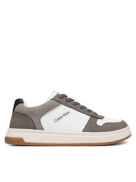 Calvin Klein Sneakersy V3X9-83465-0318 S Biały. Białe buty sportowe chłopięce CALVIN KLEIN, bez wzorów, ze skóry, bez zapięcia. Za 439.99 zł.