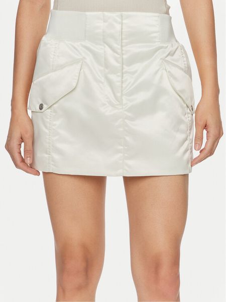 Calvin Klein Jeans Spódnica mini J20J223317 Écru Regular Fit. Spódniczki damskie Calvin Klein Jeans, s, bez wzorów, z jeansu, mini. Za 249.99 zł.