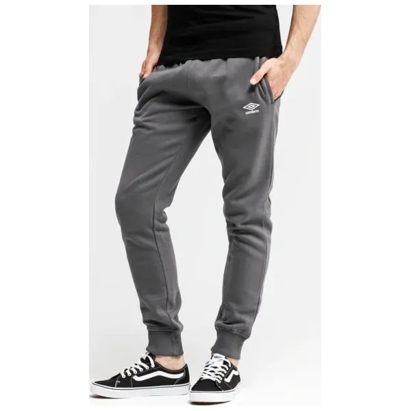 Umbro Spodnie Fw Tapered Fleece , szary, rozmiar S. Szare spodnie materiałowe męskie Umbro, bez wzorów, z bawełny. W wyprzedaży za 63.99 zł.