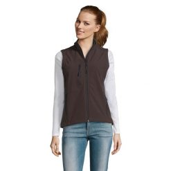 Damska Kamizelka Bez Rękawów Rallye Softshell. Brązowe kamizelki damskie SOL'S, s, bez wzorów, z softshellu, bez kaptura. Za 186.99 zł.