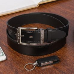 Pasek męski skórzany premium szeroki 4cm klasyczny czarny Beltimore Jeans E01 : Kolory - czarny, Rozmiar pasków - r.125-140 cm. Czarne paski męskie bez wzorów, z jeansu, klasyczne. Za 60.40 zł.