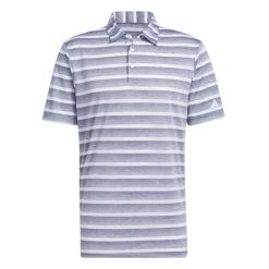 Koszulka polo w dwukolorowe paski adidas. Szare koszulki polo męskie Adidas, l, bez wzorów, bez ramiączek. Za 202.65 zł.