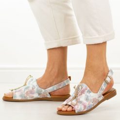 Multi skórzane płaskie sandały damskie Cambell 19387. Sandały damskie Cambell, bez wzorów, z jeansu, bez obcasa, na płaskiej podeszwie. Za 219.00 zł.