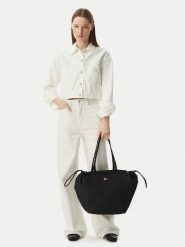 Tommy Jeans Torebka Tjw Ess Daily Tote AW0AW18771 Czarny. Czarne torebki klasyczne damskie Tommy Jeans, bez wzorów, z jeansu, bez dodatków. Za 329.99 zł.