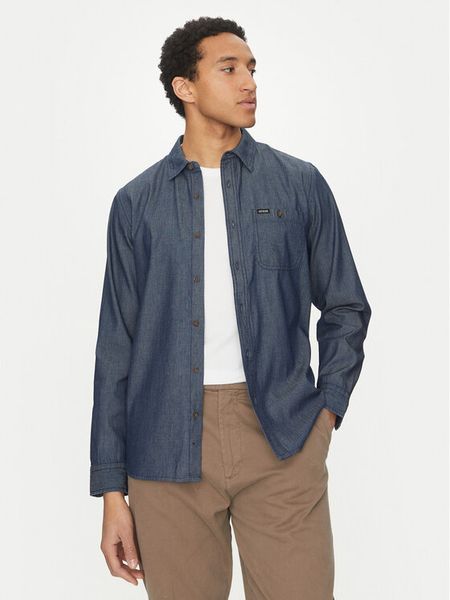 Guess Koszula jeansowa M5GH13 D5NN0 Granatowy Regular Fit. Niebieskie koszule męskie Guess, m, z aplikacjami, z bawełny, bez kołnierzyka, bez ramiączek. Za 219.99 zł.