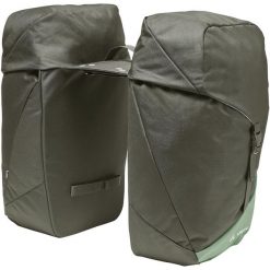 Torba rowerowa VAUDE TwinRoadster. Zielone torebki klasyczne damskie Vaude, bez wzorów, z materiału, bez dodatków. Za 464.00 zł.