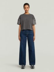 G-Star Koszulka w kolorze antracytowym rozmiar: M. Czarne t-shirty damskie G-Star, m, bez wzorów, z bawełny, bez kołnierzyka. Za 140.20 zł.