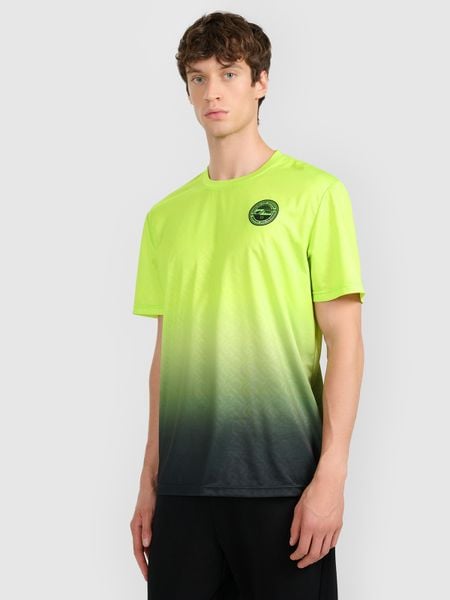 4F Koszulka szybkoschnąca z nadrukiem męska 4F x Robert Lewandowski - zielona M. Zielone t-shirty sportowe męskie 4f, m, z materiału, bez ramiączek, na fitness i siłownię. W wyprzedaży za 89.99 zł.