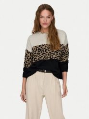 ONLY Sweter Jade 15294969 Beżowy Regular Fit. Brązowe swetry klasyczne damskie Only, s, z syntetyku, bez kołnierzyka. Za 149.99 zł.