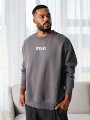 Bluza - szary. Szare bluzy bez kaptura męskie Sinsay, l. W wyprzedaży za 17.99 zł.