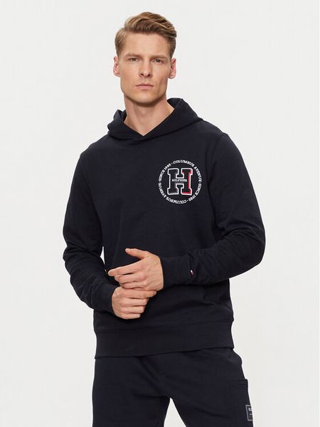 Tommy Hilfiger Bluza MW0MW34383 Granatowy Regular Fit. Niebieskie bluzy bez kaptura męskie Tommy Hilfiger, m, z bawełny. Za 259.99 zł.