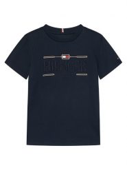 Tommy Hilfiger T-Shirt Icons KB0KB10360 Granatowy Regular Fit. Niebieskie t-shirty chłopięce Tommy Hilfiger, bez wzorów, z bawełny, bez ramiączek. Za 209.99 zł.