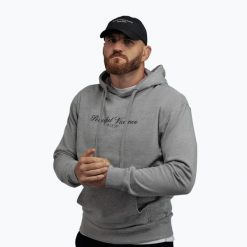 Bluza męska MANTO Peaceful Violence Hoody. Szare bluzy sportowe męskie Manto, bez wzorów, z bawełny, klasyczne, bez kołnierzyka, bez ramiączek. Za 269.99 zł.