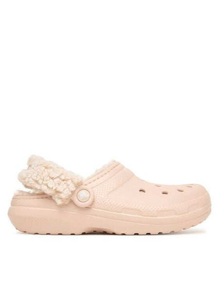 Crocs Klapki Classic Fleece Lined Clog Quartz 211396 Różowy. Czerwone klapki damskie Crocs, bez wzorów, z tworzywa sztucznego, bez obcasa. Za 259.99 zł.