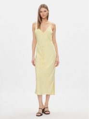 Calvin Klein Sukienka letnia K20K206776 Żółty Regular Fit. Żółte sukienki damskie CALVIN KLEIN, na lato, bez wzorów, z syntetyku, bez kołnierzyka, bez ramiączek. Za 489.99 zł.