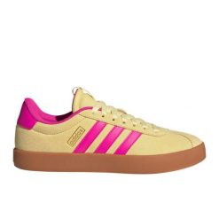 Buty adidas Vl Court 3.0 W JR8649 żółte. Żółte buty sportowe na co dzień damskie bez wzorów, z materiału. Za 362.20 zł.
