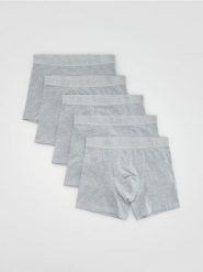 5 pack bokserek Long - jasnoszary. Szare bokserki męskie Reserved, bez wzorów. Za 109.99 zł.