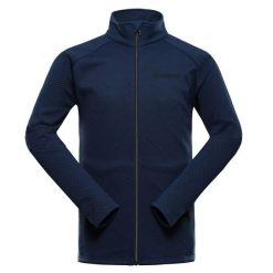 Bluza męska sportowa szybkoschnąca Alpine Pro Dozer 2. Niebieskie bluzy bez kaptura męskie Alpine Pro, bez wzorów, sportowe, bez kołnierzyka, bez ramiączek. W wyprzedaży za 349.00 zł.