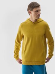 4F Bluza dresowa nierozpinana z kapturem męska - żółta L. Żółte bluzy z kapturem męskie 4f, l, z bawełny. W wyprzedaży za 99.99 zł.