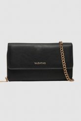 VALENTINO Czarny portfel na łańcuszku Kalua Pochette. Czarne portfele damskie Valentino by Mario Valentino, bez wzorów. W wyprzedaży za 299.99 zł.