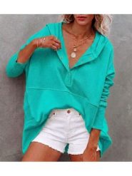 Milan Kiss Bluza w kolorze turkusowym rozmiar: M. Niebieskie bluzy z kapturem damskie Milan Kiss, m. Za 164.45 zł.