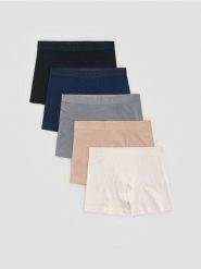 5 pack bokserek long z merceryzowanej bawełny - beżowy. Brązowe bokserki męskie Reserved, bez wzorów, z bawełny. Za 125.99 zł.