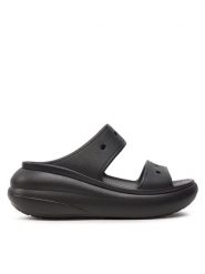 Crocs Klapki Classic Crush Sandal 207670 Czarny. Czarne klapki damskie Crocs, bez wzorów, z tworzywa sztucznego, bez obcasa. Za 169.99 zł.