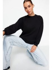 Trendyol Bluza w kolorze czarnym rozmiar: L. Czarne bluzy bez kaptura damskie Trendyol, l. Za 78.99 zł.