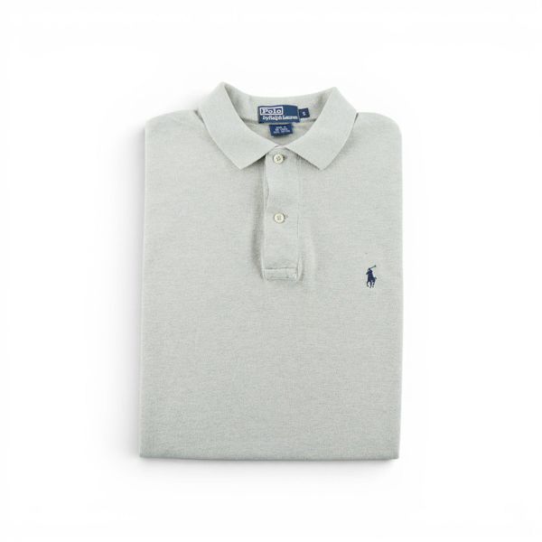 Second life - Polo Ralph Lauren koszulka męska z krótkim rękawem - Stan dobry. Szare koszulki polo męskie Ralph Lauren, na lato, l, bez wzorów, z tkaniny, bez ramiączek. Za 106.46 zł.