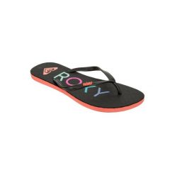 Japonki Bahama damskie. Czarne klapki damskie Roxy, bez wzorów, z gumy, bez obcasa. Za 49.99 zł.