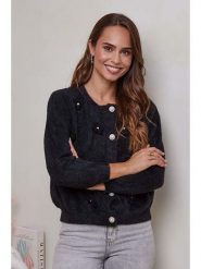 Soft Cashmere Kardigan w kolorze czarnym rozmiar: 38/40. Czarne kardigany damskie Soft Cashmere, bez wzorów. Za 135.49 zł.