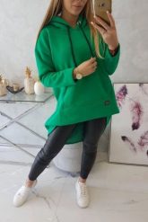 Bluza ocieplana z długim tyłem i kapturem zielona. Zielone bluzy z kapturem damskie KESI, l, z bawełny. Za 238.37 zł.