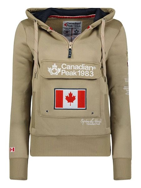 Canadian Peak Bluza "Gyrelle" w kolorze beżowym rozmiar: M. Brązowe bluzy z kapturem damskie Canadian Peak, m. Za 144.24 zł.