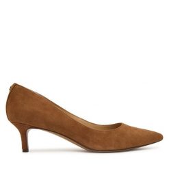 Szpilki LAUREN RALPH LAUREN. Brązowe szpilki Lauren Ralph Lauren, bez wzorów, bez obcasa. Za 639.99 zł.