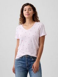 GAP Koszulka w kolorze jasnoróżowym rozmiar: XS. Różowe t-shirty damskie GAP, xs, bez wzorów, z bawełny, bez kołnierzyka. Za 52.67 zł.