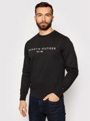 Tommy Hilfiger Bluza Logo MW0MW11596 Czarny Regular Fit. Czarne bluzy bez kaptura męskie Tommy Hilfiger, l, z bawełny. Za 359.99 zł.