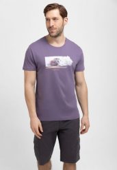 T-shirt z samochodem rajdowym T-DUST. Fioletowe t-shirty męskie Volcano, l, bez wzorów, z bawełny, bez kołnierzyka. Za 59.99 zł.