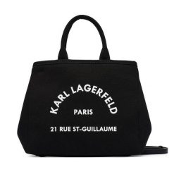 Torebka KARL LAGERFELD. Czarne torebki klasyczne damskie Karl Lagerfeld, bez wzorów, bez dodatków. Za 429.99 zł.