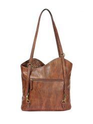 Rieker Shopper bag w kolorze jasnobrązowym - 29 x 29 x 8 cm rozmiar: S. Brązowe shopper bag damskie Rieker, bez wzorów, z materiału, na ramię, bez dodatków. Za 94.95 zł.